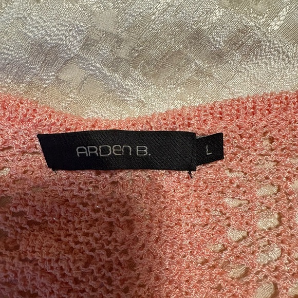 Arden B Pink and Orange Chevron Cardigan - Picture 8 of 10